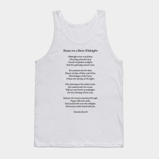 Boats on a River Midnight Poem Tank Top